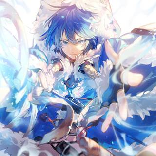 Blue hair anime boy wallpaper
