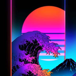 Wave HD iPhone wallpaper