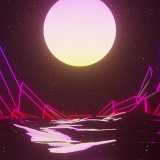 1920x1080 tropical neon retro wallpaper