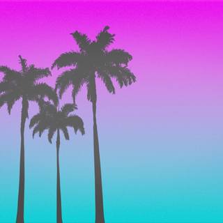 1920x1080 tropical neon retro wallpaper