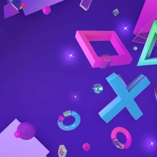 Pink minimalist PlayStation wallpaper