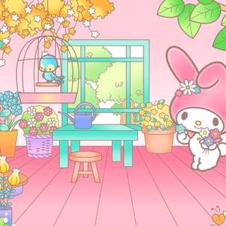 My Melody desktop aesthetic wallpaper