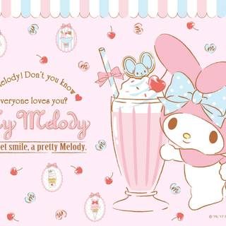 My Melody desktop aesthetic wallpaper
