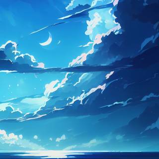 Blue sea phone wallpaper