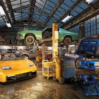 Car simulator wallpaper