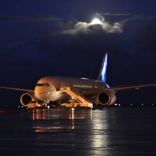 Airplane night wallpaper