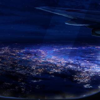 Airplane night wallpaper
