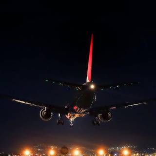 Airplane night wallpaper