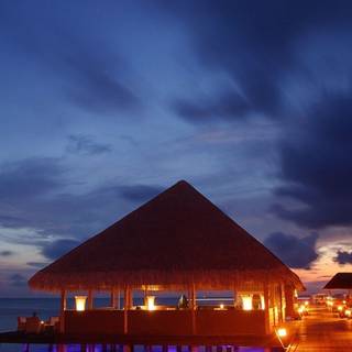Maldives night wallpaper