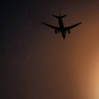 Airplane night wallpaper