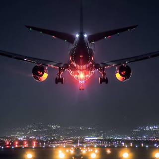 Airplane night wallpaper