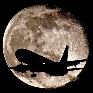 Airplane night wallpaper