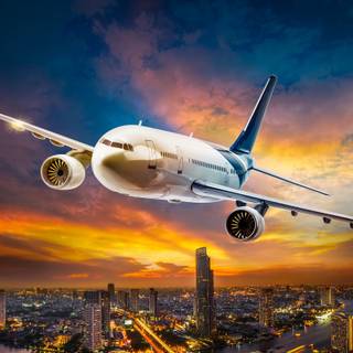 Airplane night wallpaper