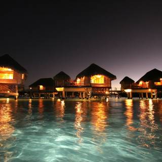 Maldives night wallpaper