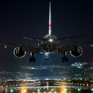 Airplane night wallpaper