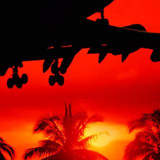 Airplane night wallpaper