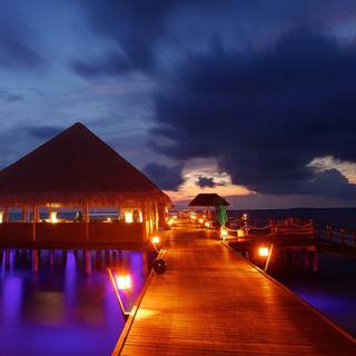 Maldives night wallpaper