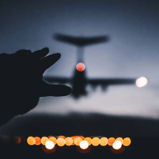 Airplane night wallpaper
