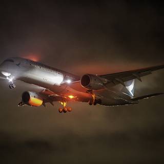 Airplane night wallpaper