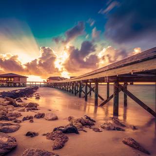 Maldives night wallpaper