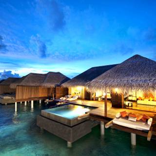 Maldives night wallpaper