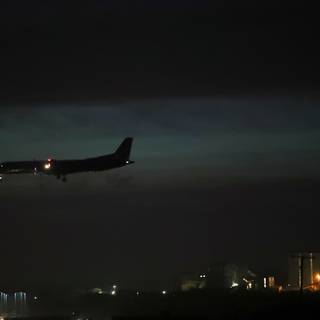 Airplane night wallpaper