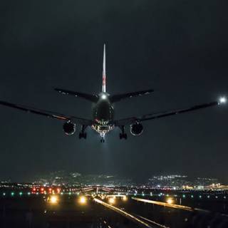 Airplane night wallpaper