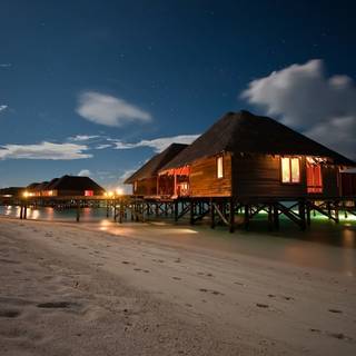 Maldives night wallpaper