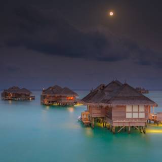 Maldives night wallpaper