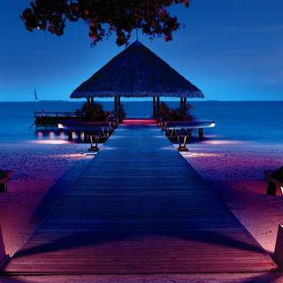 Maldives night wallpaper