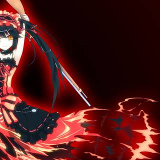 Red girl anime wallpaper