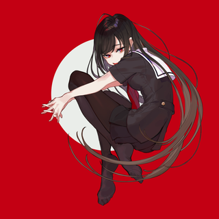 Red girl anime wallpaper