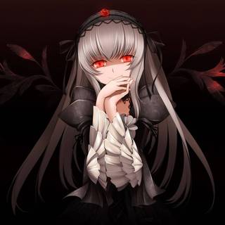 Red girl anime wallpaper