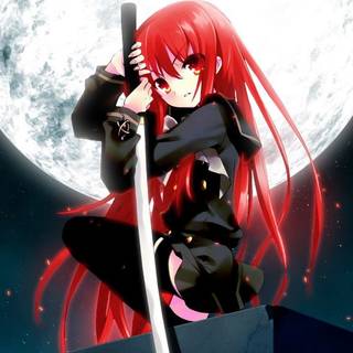 Red girl anime wallpaper