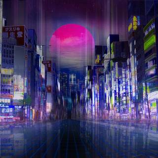 Neon PC anime wallpaper