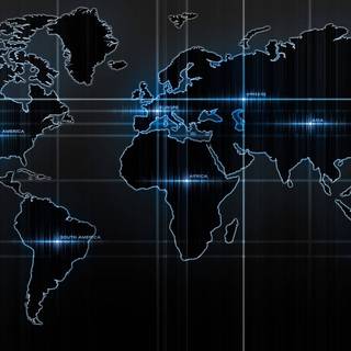 World map dark wallpaper