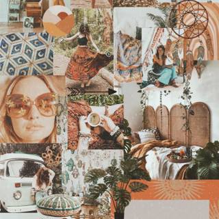 Nature collage wallpaper