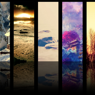 Nature collage wallpaper