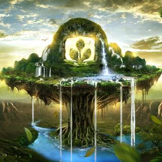 Nature collage wallpaper