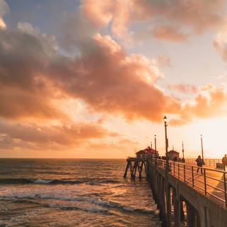 Beach pier wallpaper