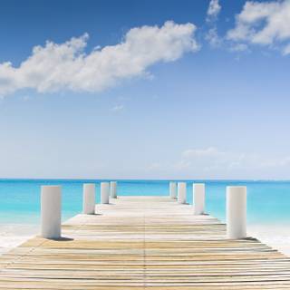 Beach pier wallpaper