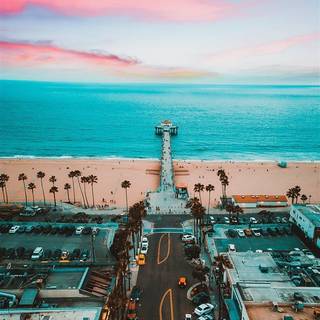 Beach pier wallpaper