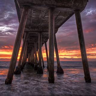 Beach pier wallpaper