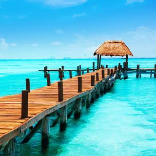 Beach pier wallpaper