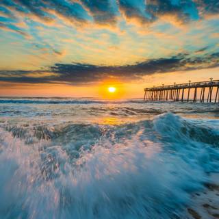 Beach pier wallpaper
