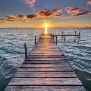 Beach pier wallpaper