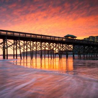 Beach pier wallpaper
