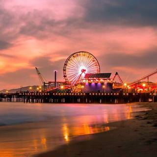 Beach pier wallpaper