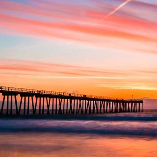 Beach pier wallpaper