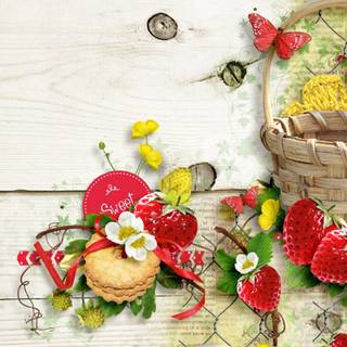 Summer basket wallpaper